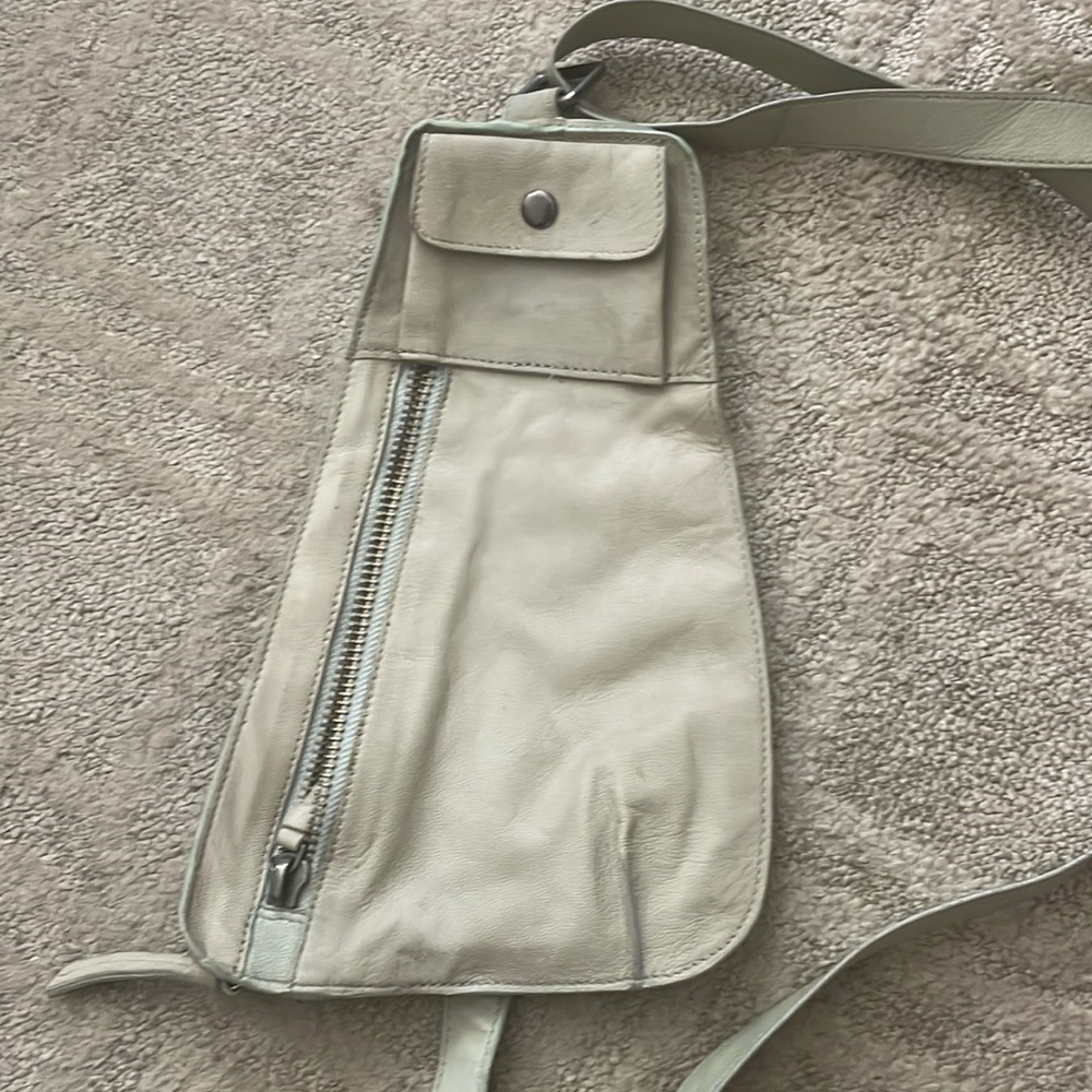 Crossbody neutral color free people fake leather bag